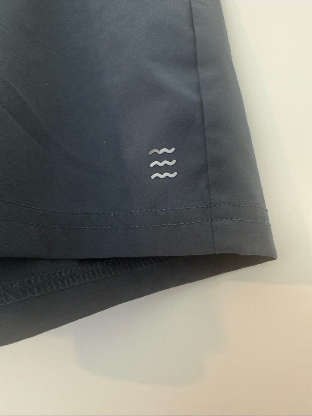 Free Fly Apparel Navy Kids Shorts with Light Blue Drawstring - Picture 3 of 4